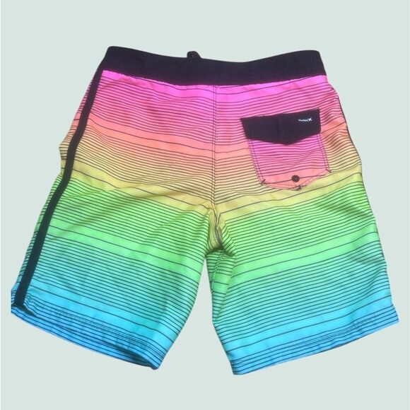 Hurley Shoreline Rainbow Striped Board Shorts - Picture 2 of 9
